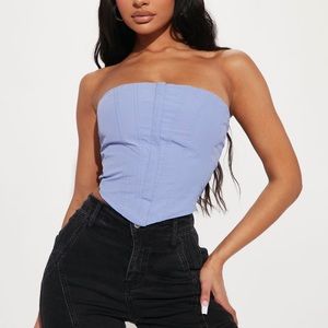 Blue corset top